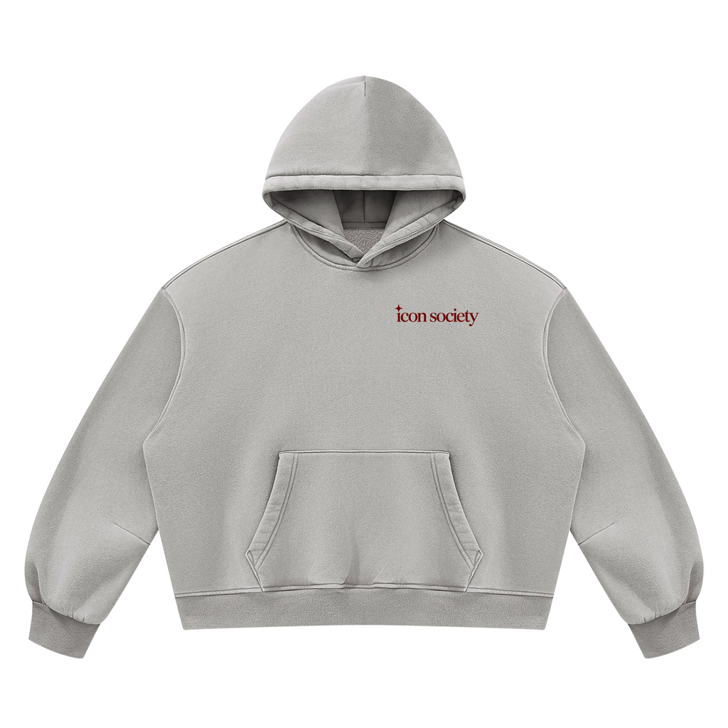 Unisex Vintage Wash Boxy Fleece Hoodie