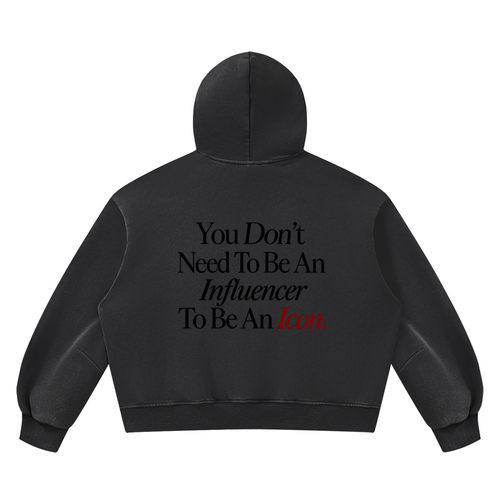 Unisex Vintage Wash Boxy Fleece Hoodie